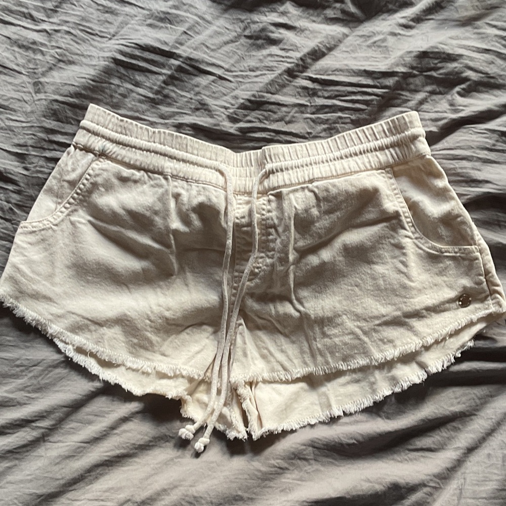 Roxy Cream Athletic Shorts